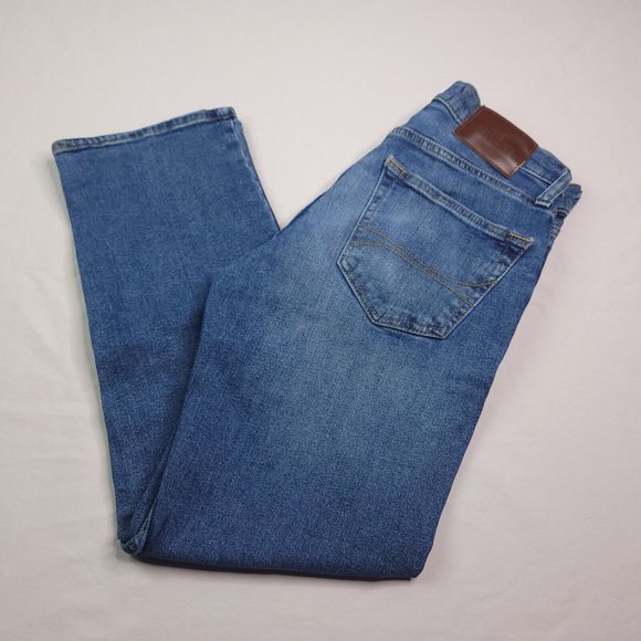 Hollister Other - Hollister Epic Flex Classic Straight Jeans Sz 28 Stretch Medium Wash Hemmed Mens